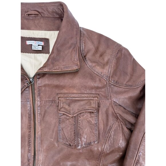 Carbon 2 Cobalt Lamb Leather Jacket • Gorpcore Americana Minimalist Workwear XXL - Picture 15 of 16